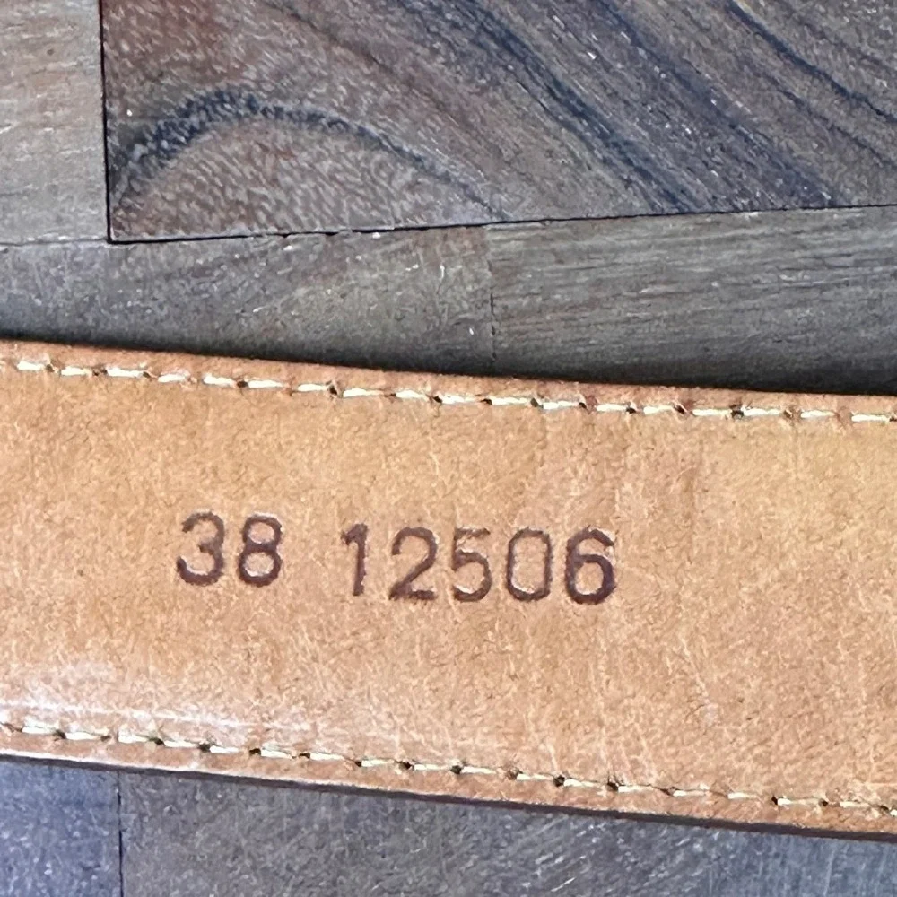 ONYX by Brighton Belt 38 Brown Croc Embossed‎ Leather Western Silver Buckle 1993